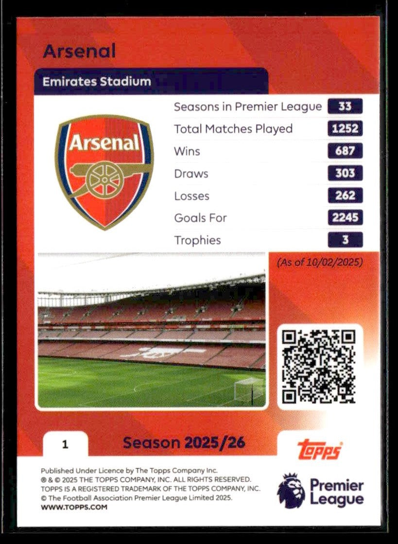 2025-26 Topps Premier League #1 Team Badge