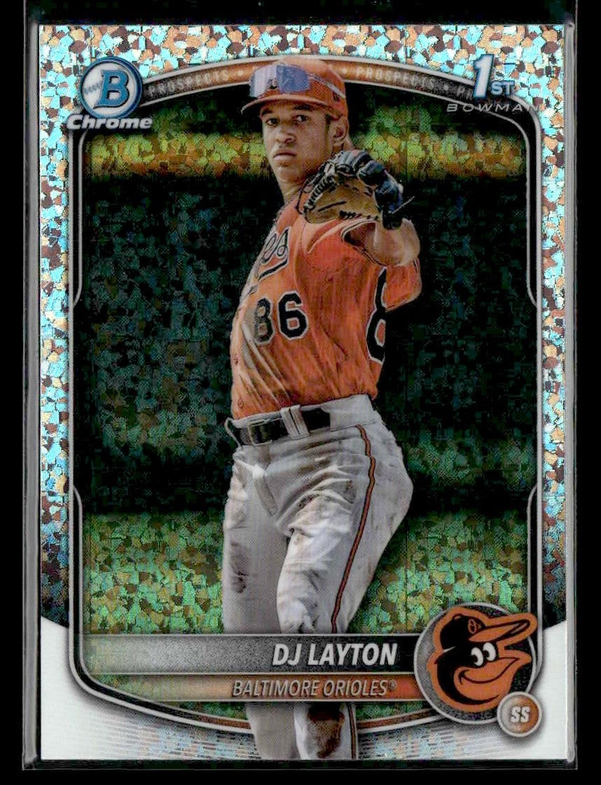 2025 Bowman Chrome #BCP-252 DJ Layton Mini-Diamond Refractor