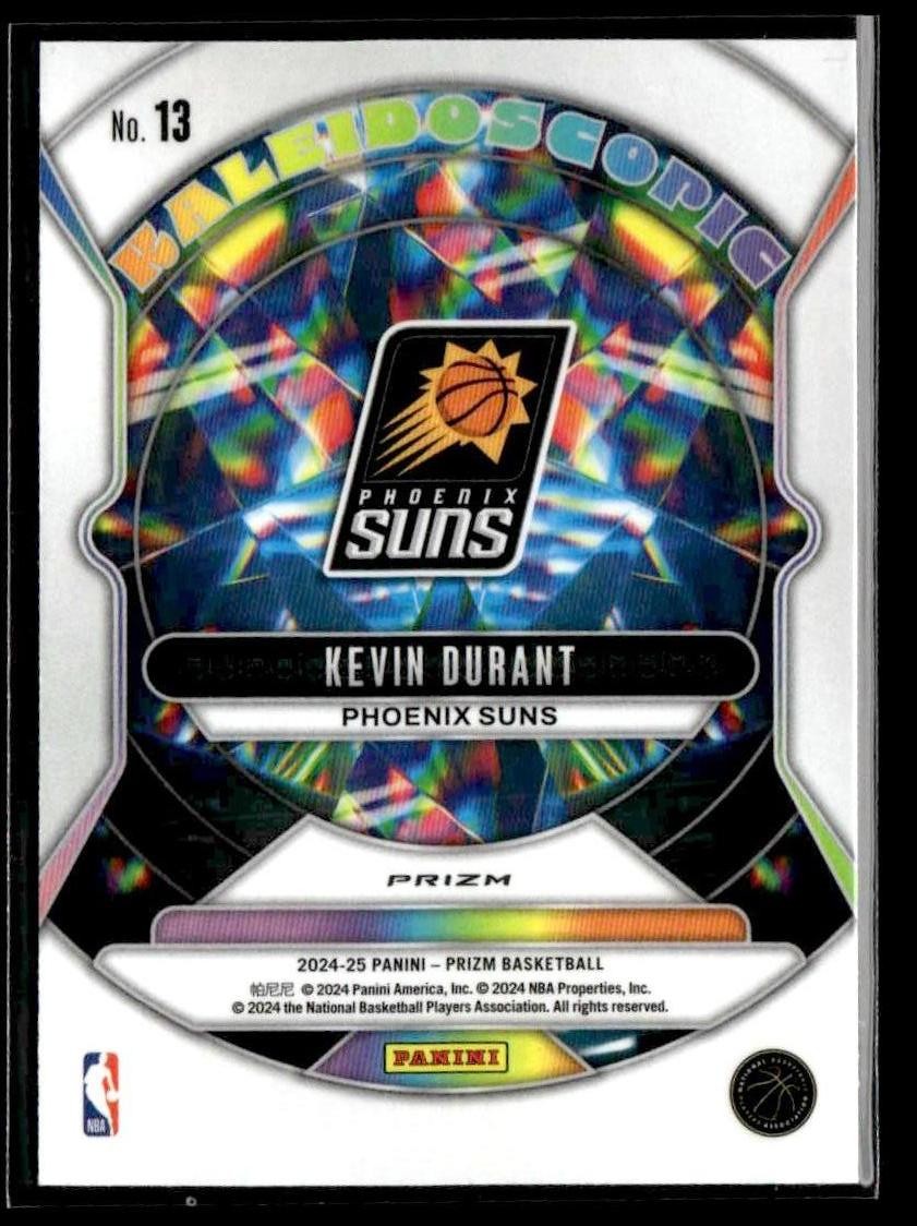 2024-25 Panini Prizm #13 Kevin Durant Kaleidoscopic Prizms Fast Break