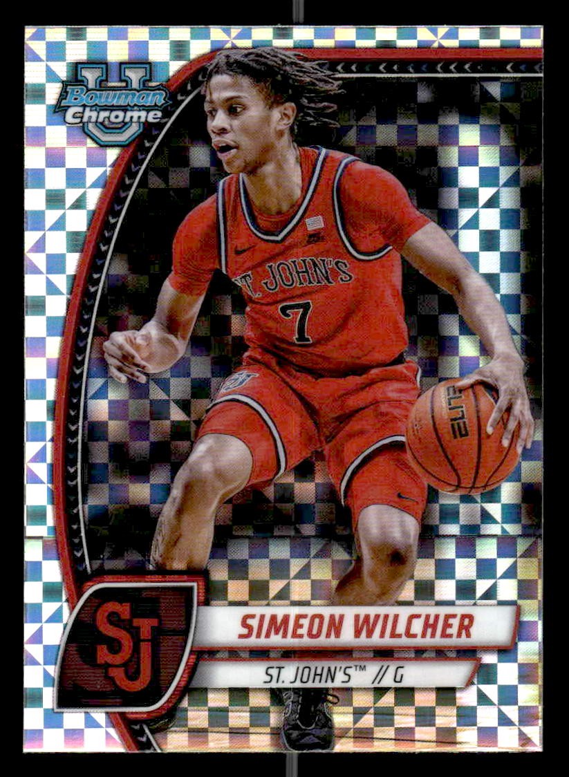 2024-25 Bowman University Chrome #71 Simeon Wilcher X-Fractor