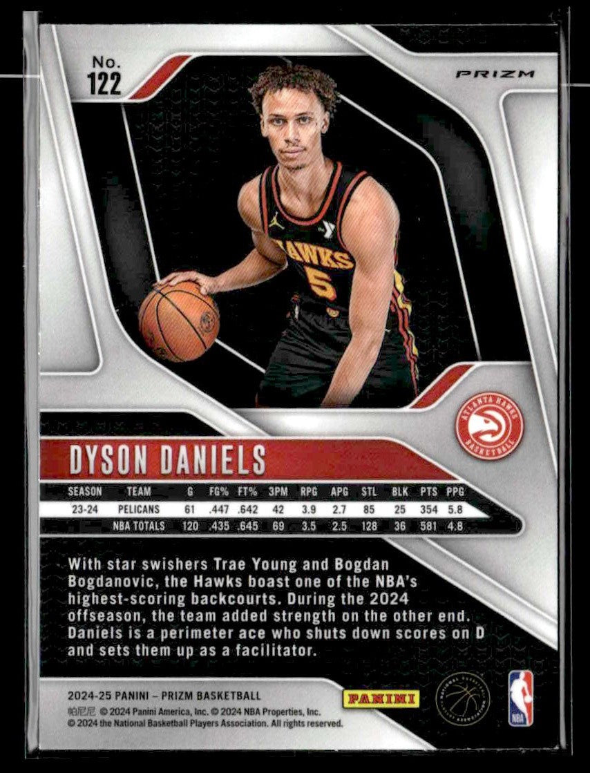 2024-25 Panini Prizm #122 Dyson Daniels Prizms Green