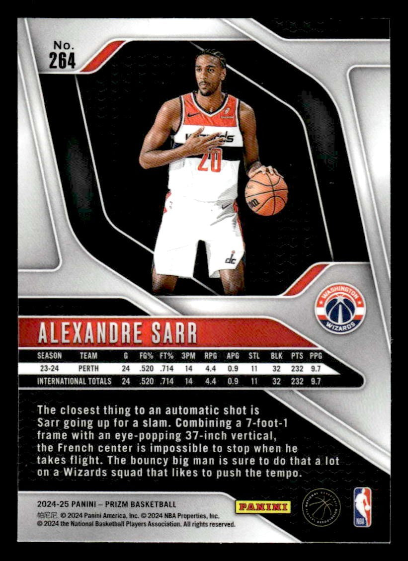 2024-25 Panini Prizm #264 Alexandre Sarr