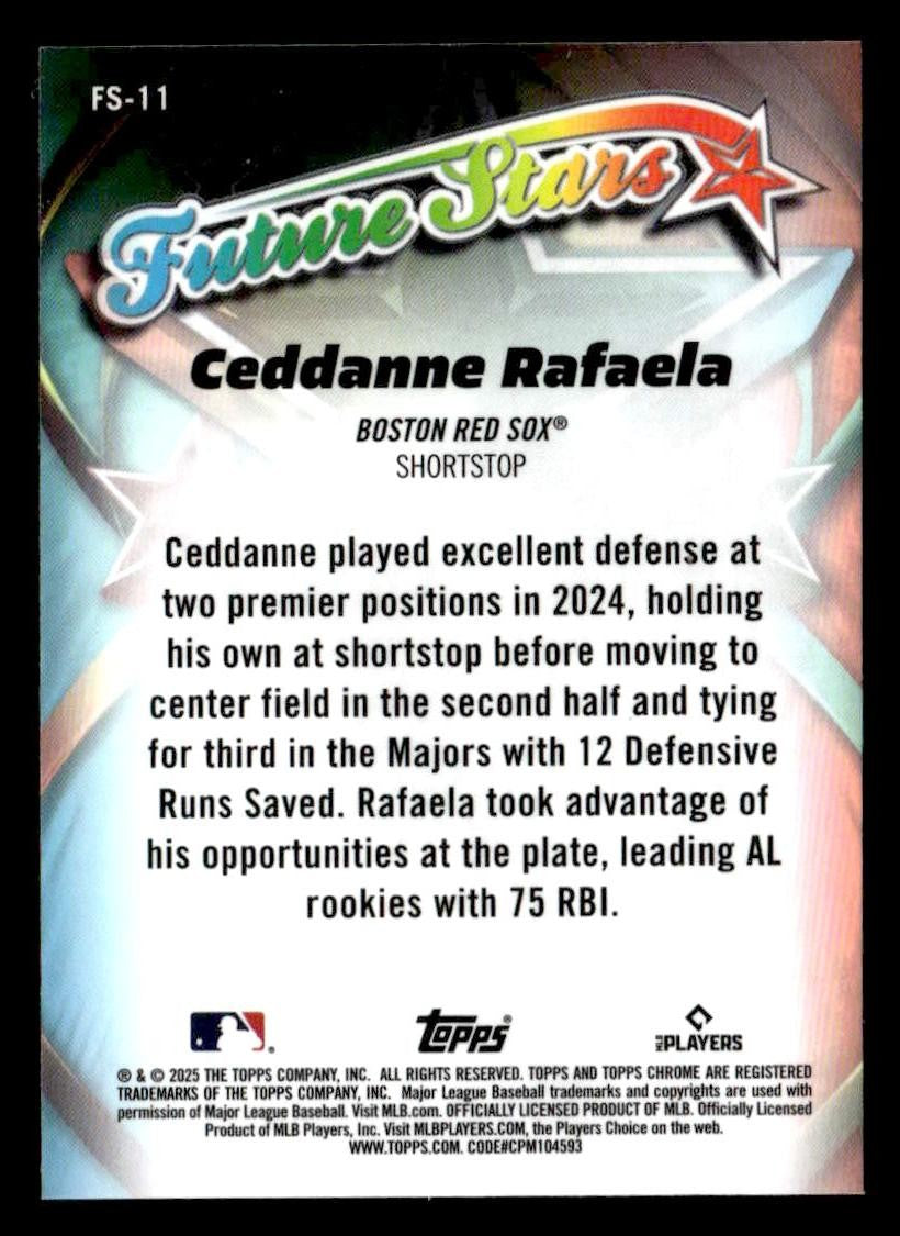 2025 Topps Chrome #FS-11 Ceddanne Rafaela Future Stars