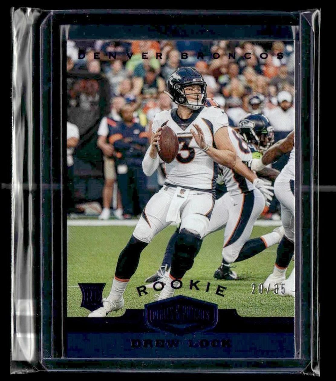 2019 Panini Plates & Patches #164 Drew Lock Purple #/35