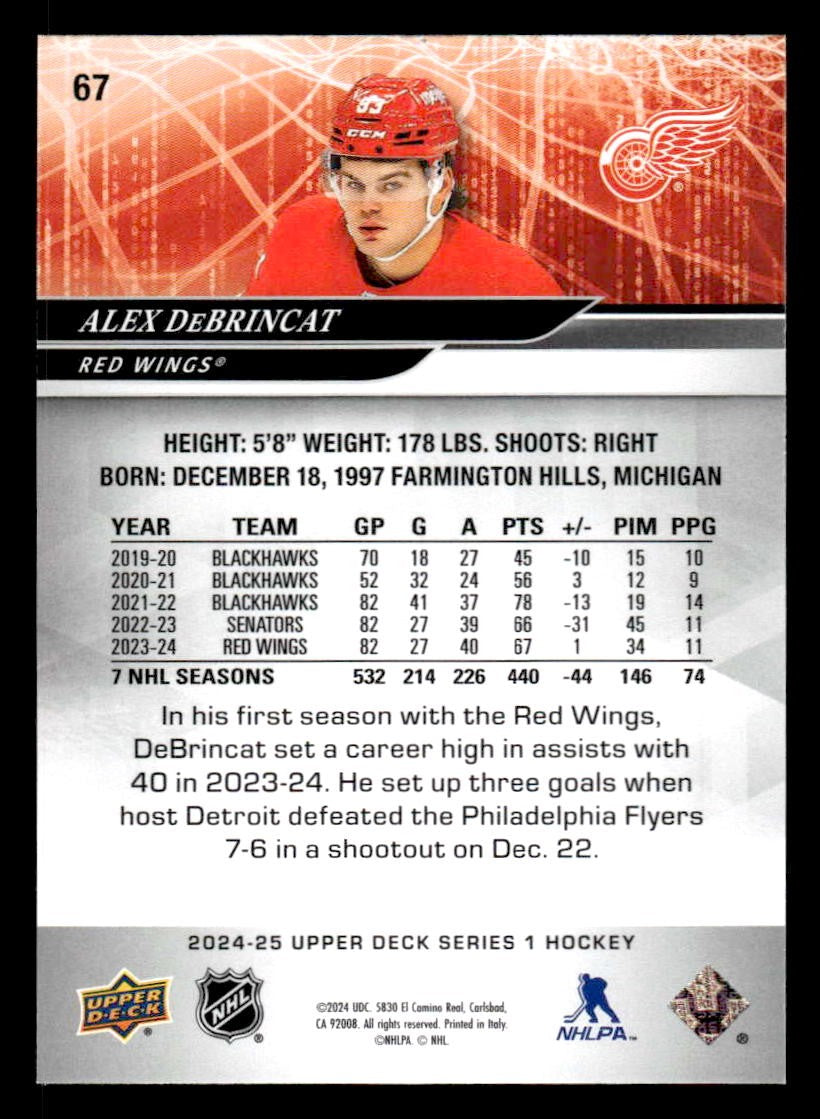 2024-25 Upper Deck #67 Alex DeBrincat