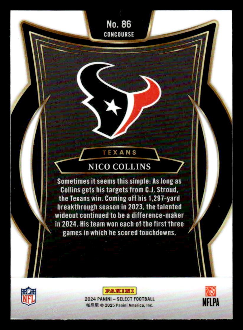2024 Panini Select #86 Nico Collins