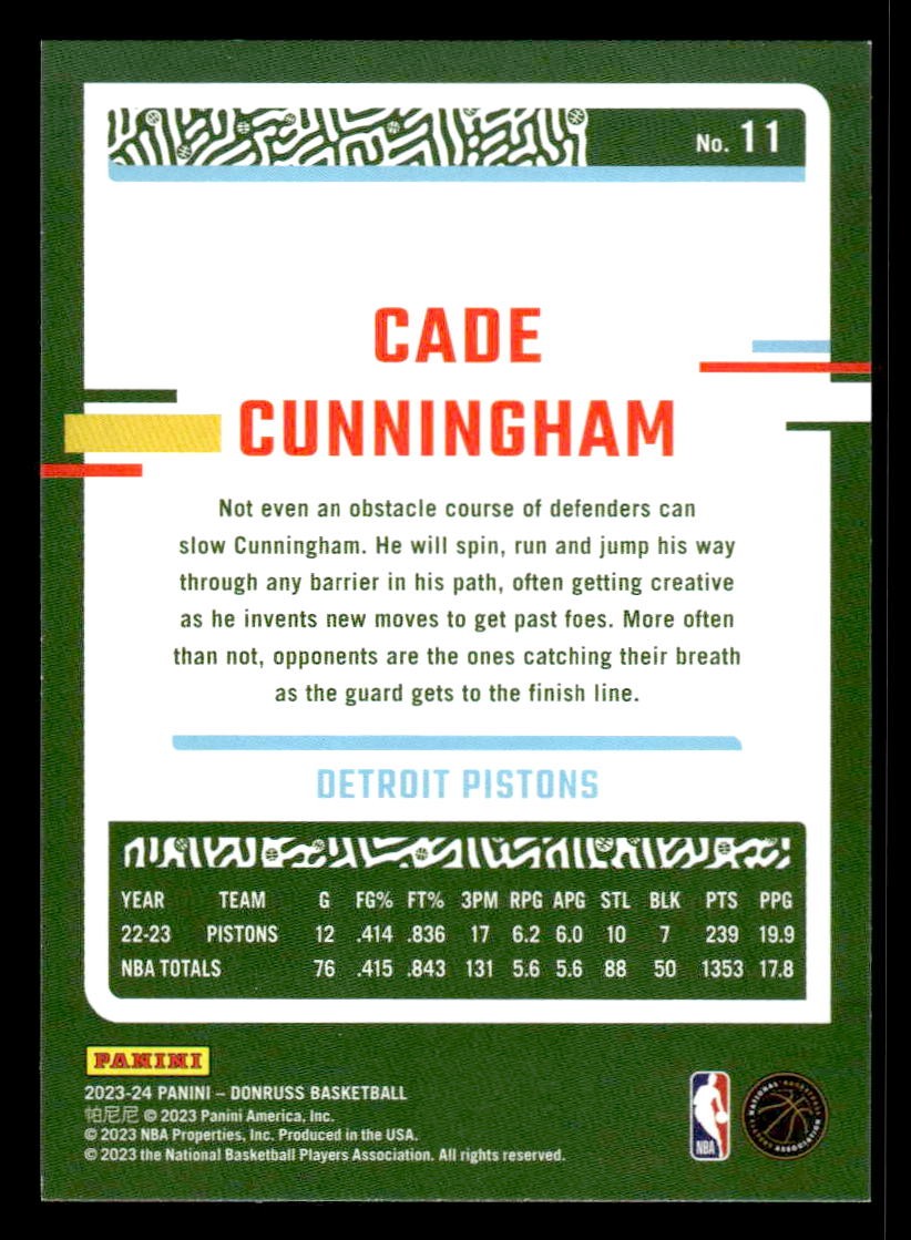 2023-24 Donruss #11 Cade Cunningham
