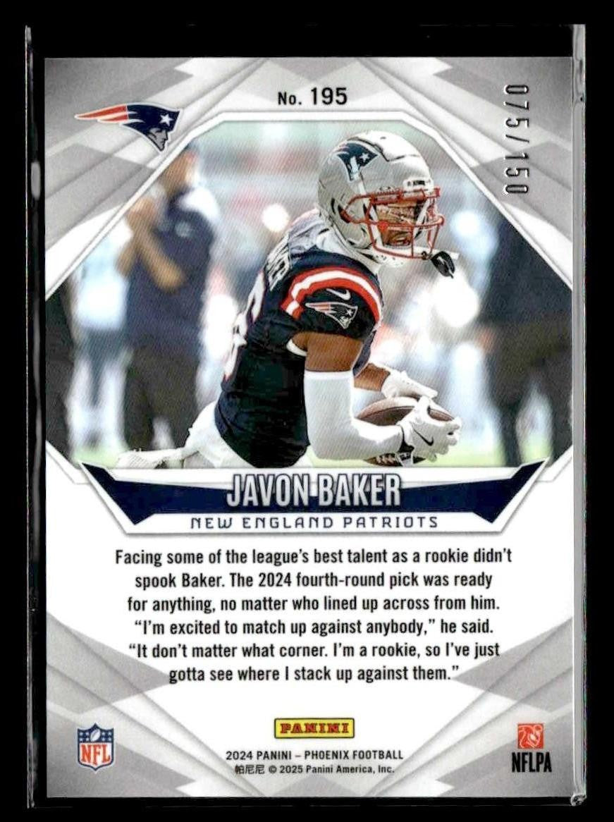 2024 Panini Phoenix #195 Javon Baker NFL Shield #/150