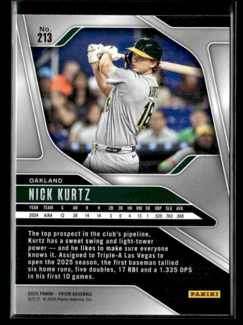 2025 Panini Prizm #213 Nick Kurtz