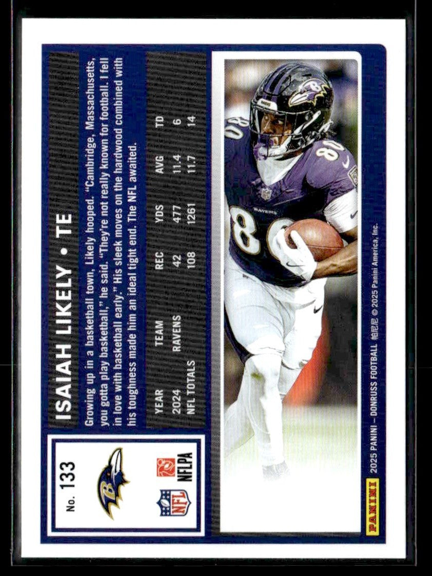 2025 Donruss #133 Isaiah Likely