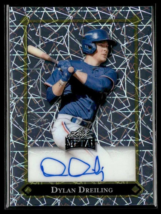 2025 Leaf Metal #LGR-DD1 Dylan Dreiling 1992 Gold Leaf Rookies Laser Silver