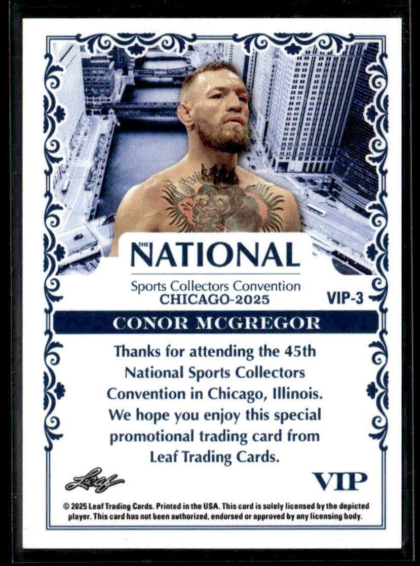 2025 Leaf National Sports Collectors Convention VIP #VIP-3 Conor McGregor
