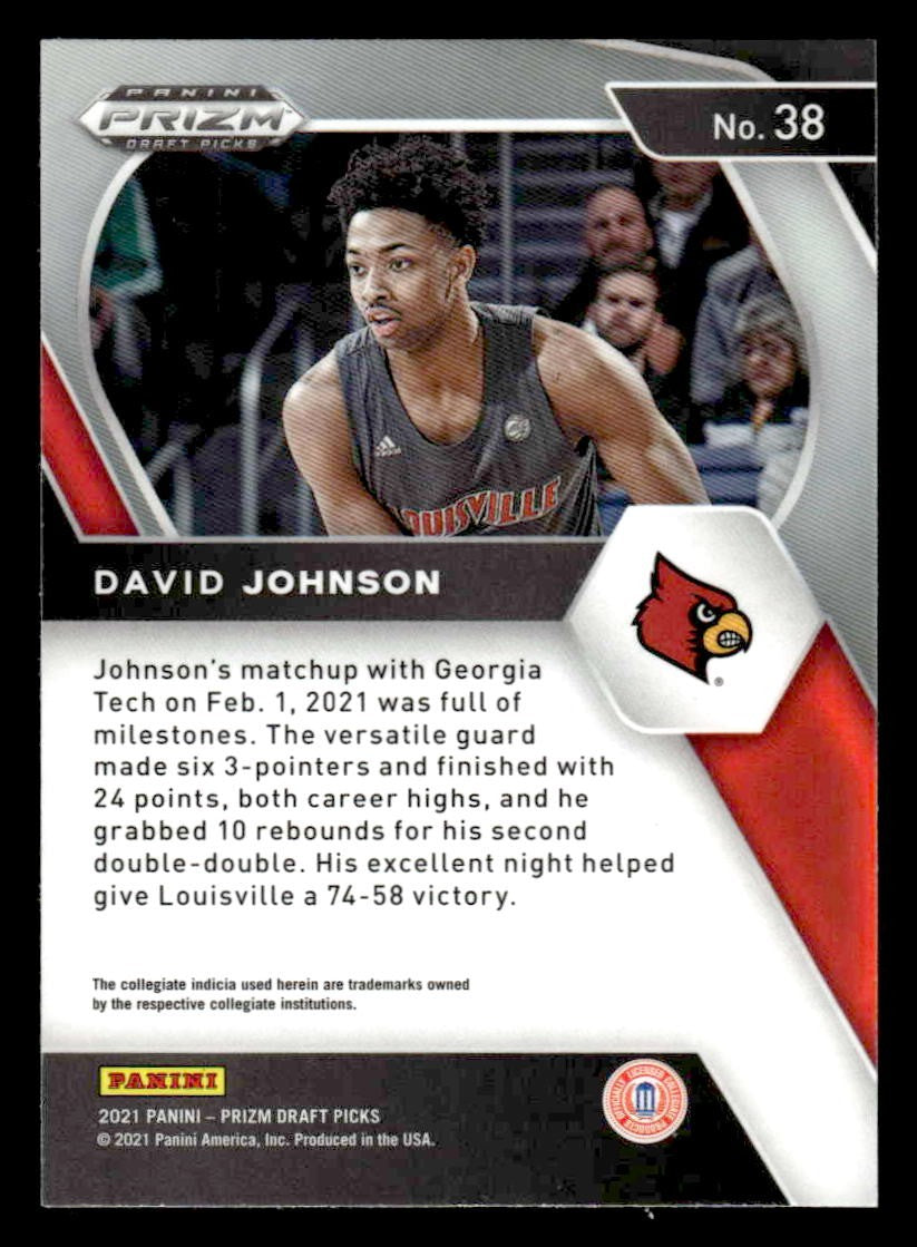 2021 Panini Prizm Draft Picks #38 David Johnson