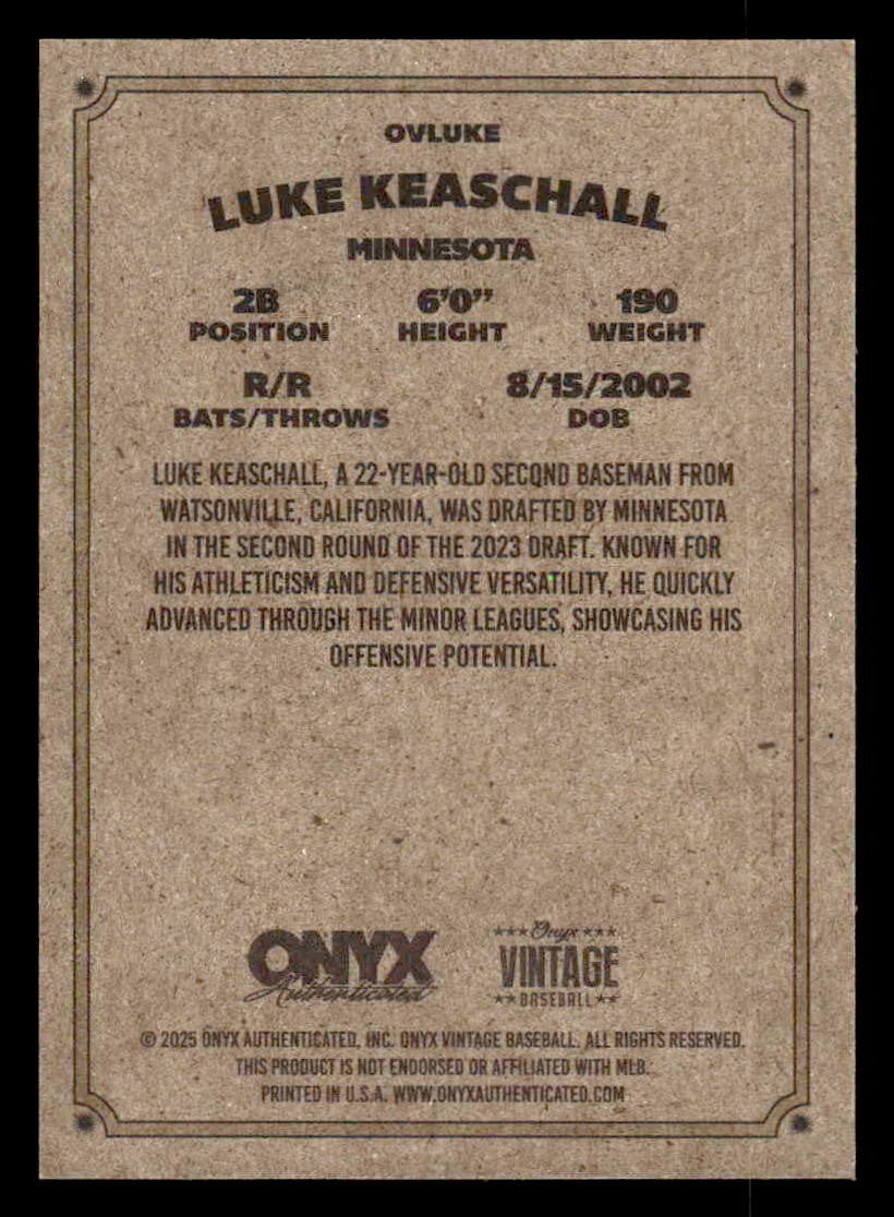 2025 Onyx Vintage #OVLUKE Luke Keaschall