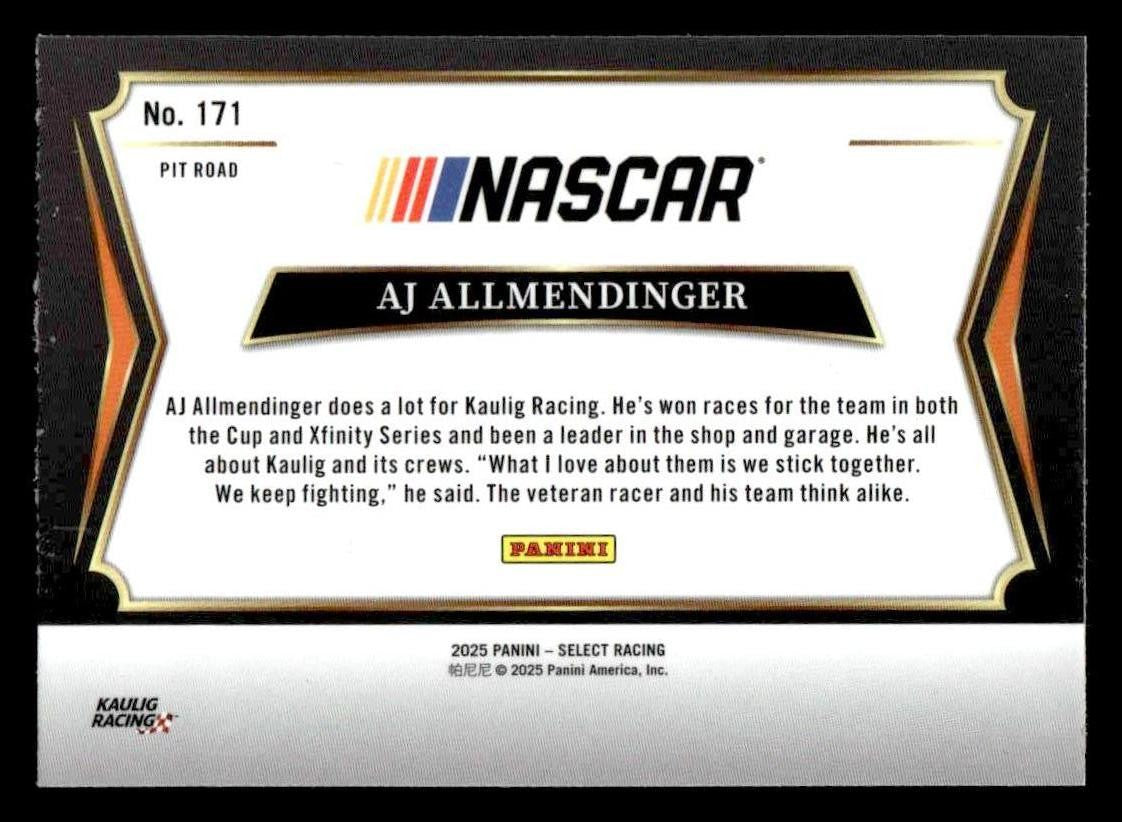 2025 Panini Select #171 AJ Allmendinger