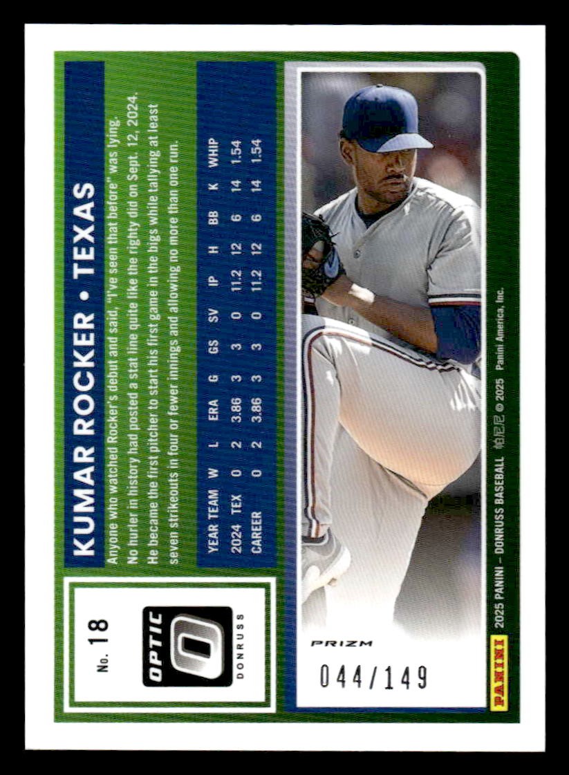 2025 Donruss #18 Kumar Rocker Optic Lime Green - #44/149