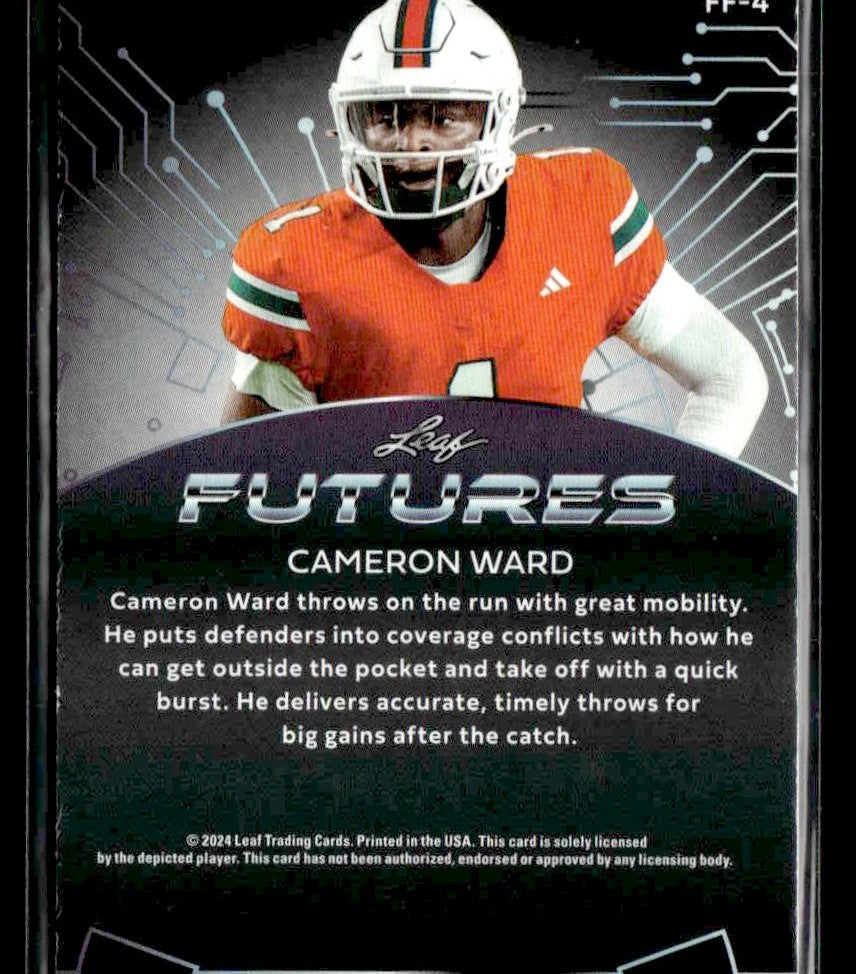 2024 Leaf Futures #FF-4 Cameron Ward Future Foil Bronze