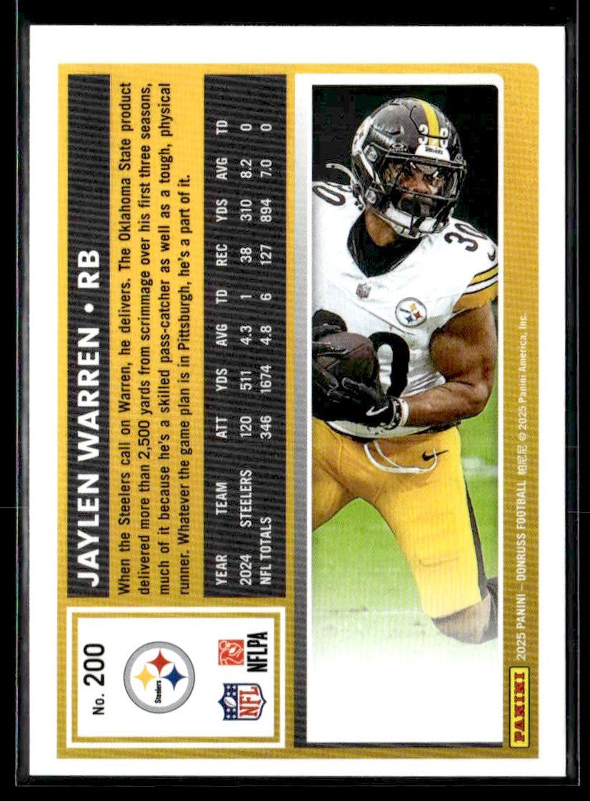 2025 Donruss #200 Jaylen Warren