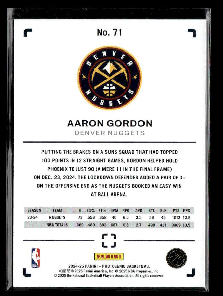 2024-25 Panini PhotoGenic #71 Aaron Gordon