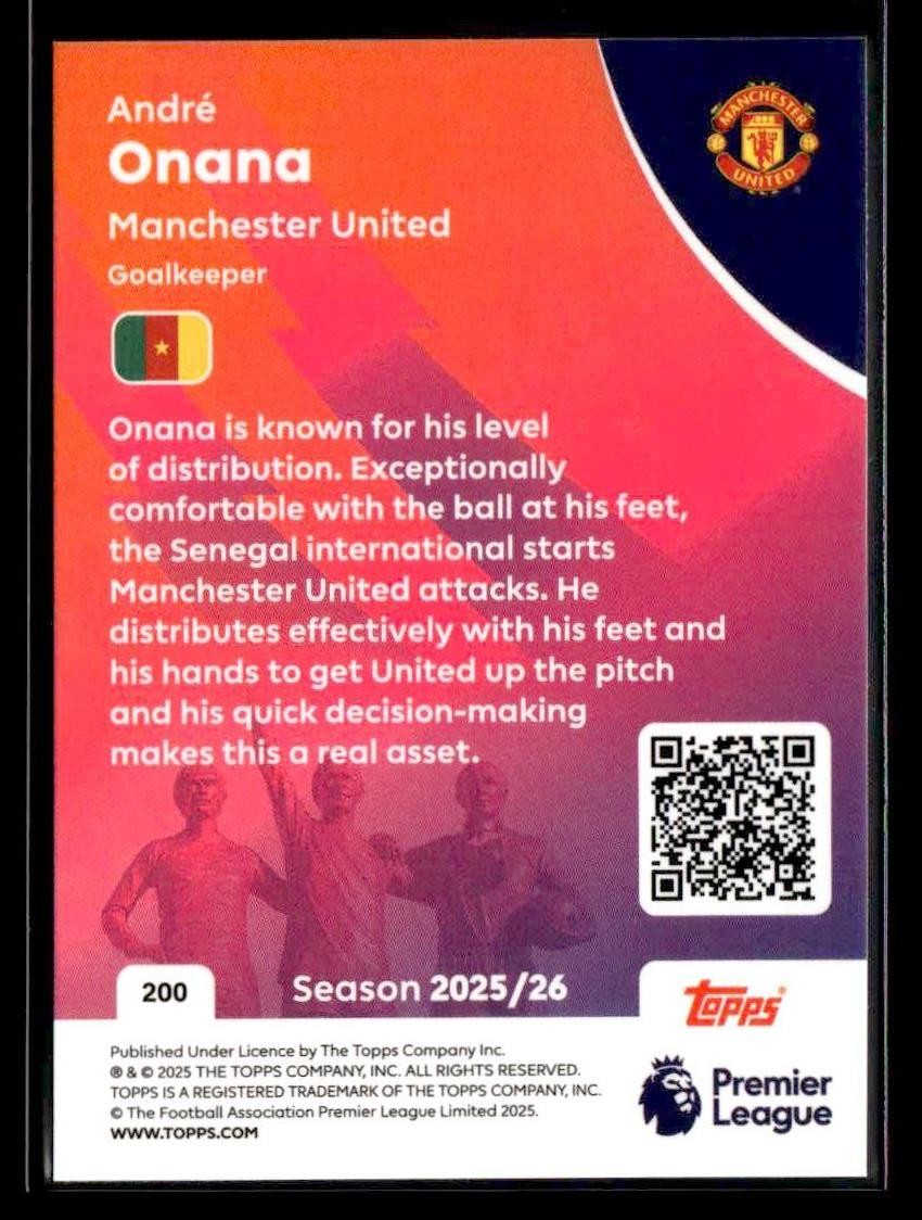 2025-26 Topps Premier League #200 André Onana