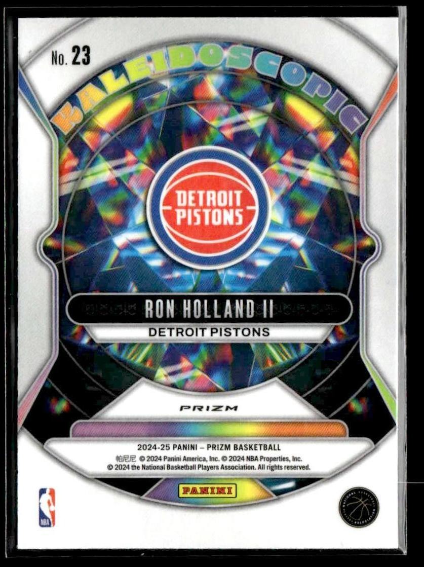 2024-25 Panini Prizm #23 Ron Holland II Kaleidoscopic Prizms Fast Break