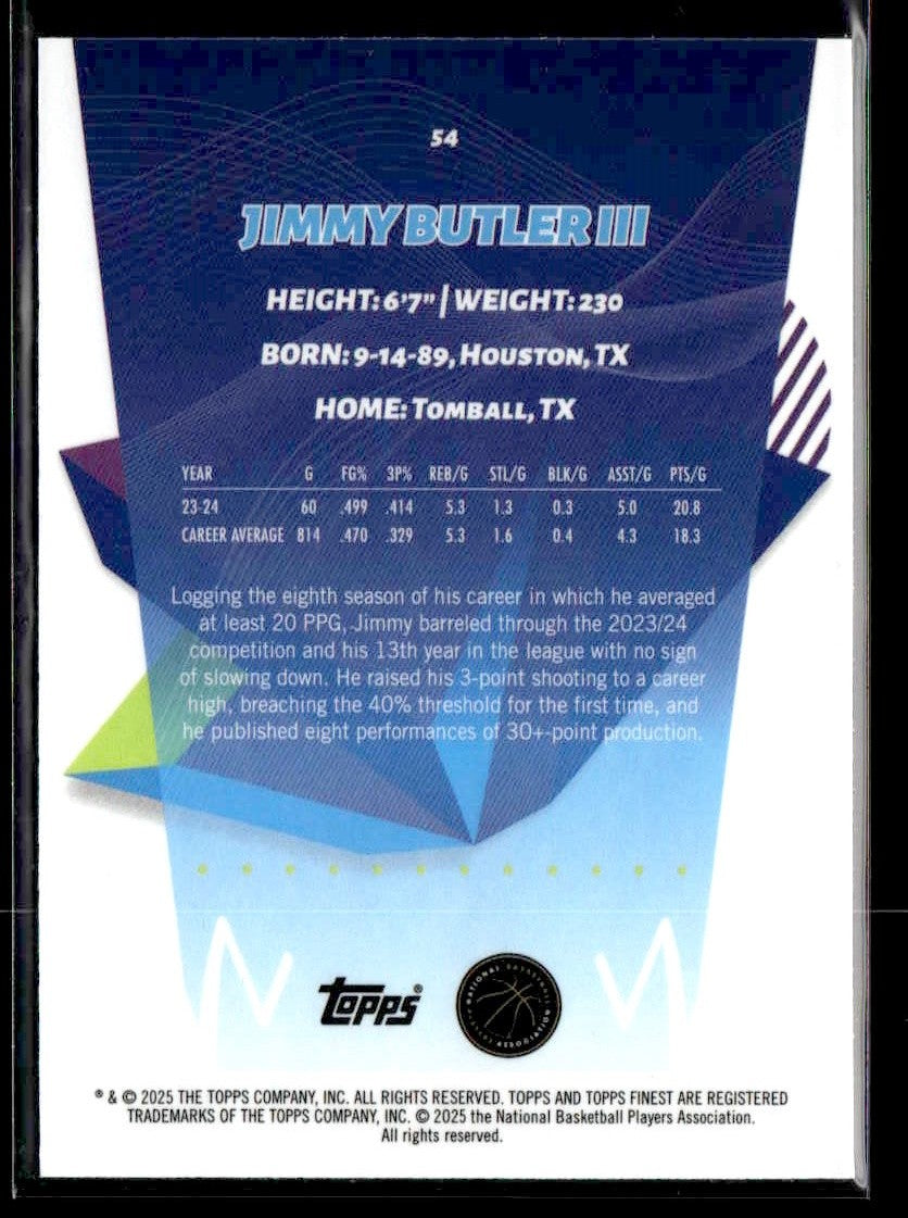 2024-25 Topps Finest #54 Jimmy Butler III