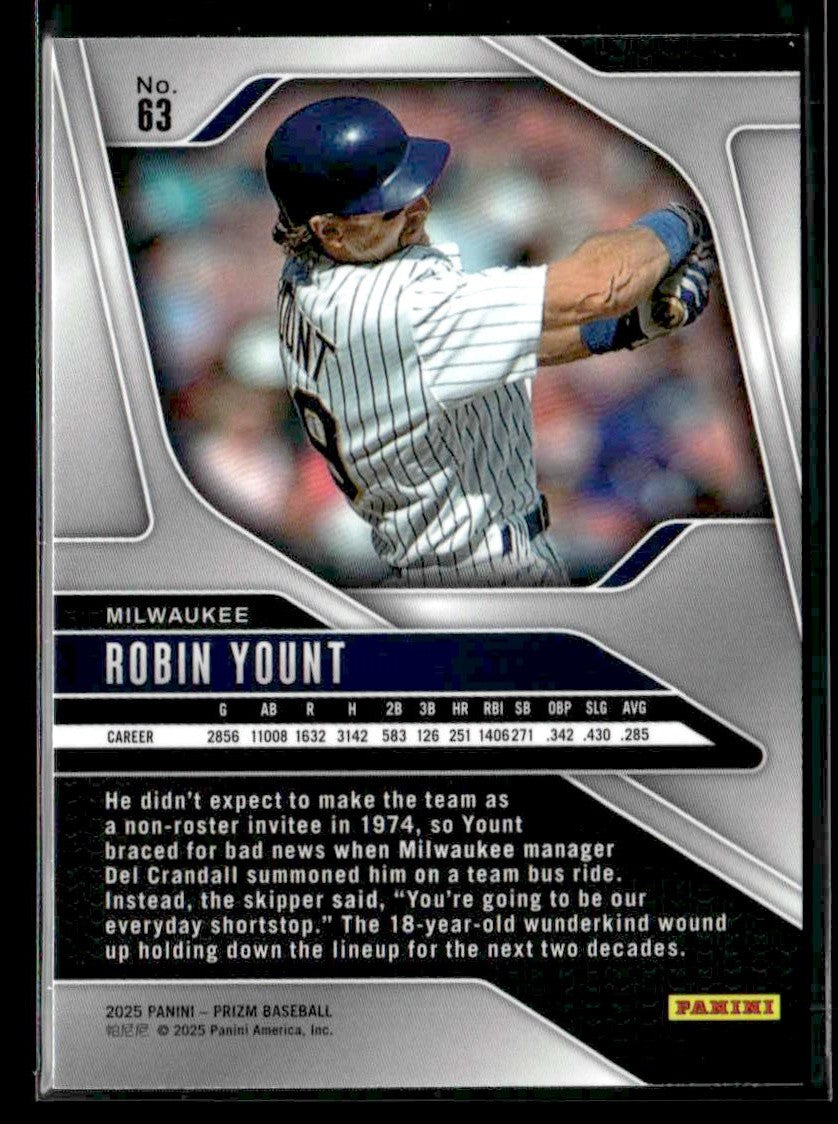 2025 Panini Prizm #63 Robin Yount