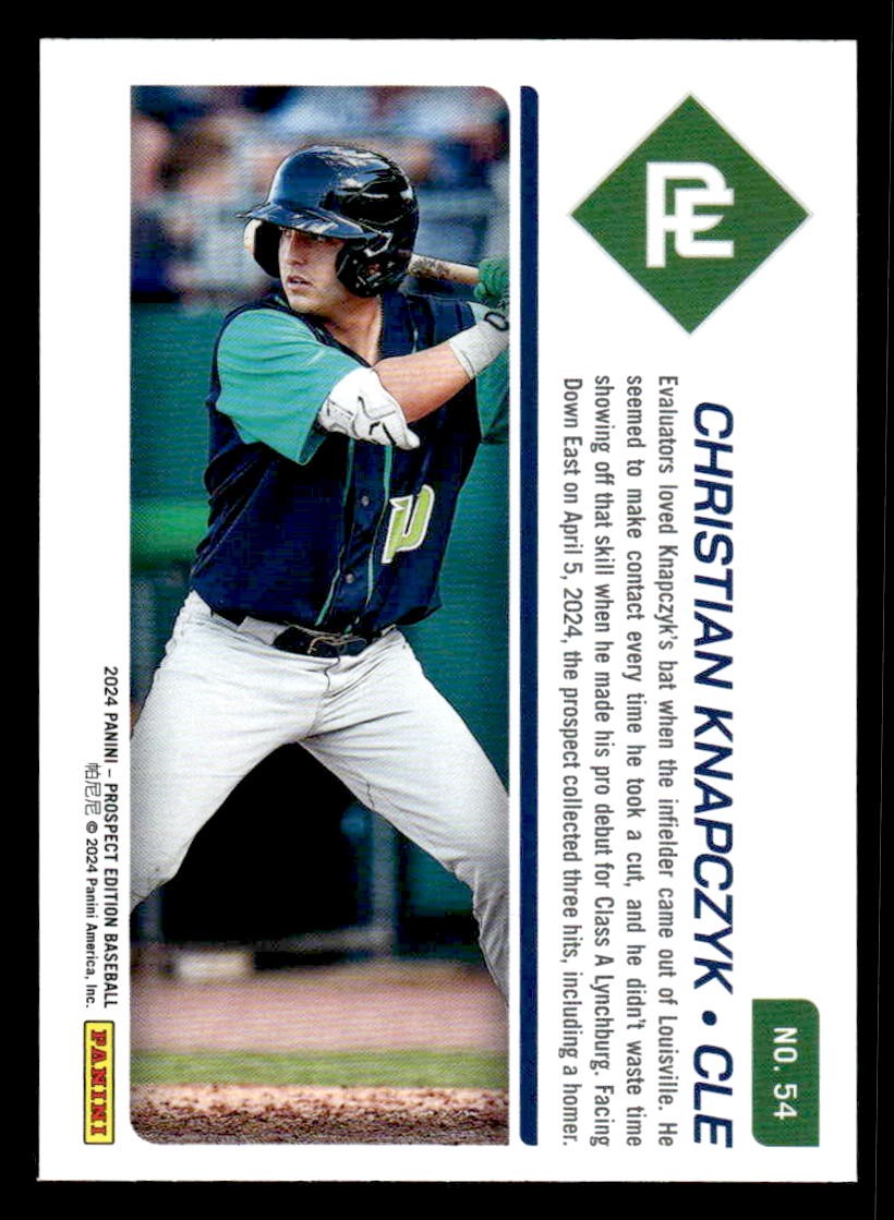 2024 Panini Prospect Edition #54 Christian Knapczyk