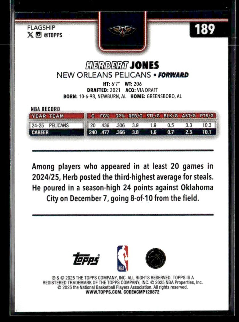 2025-26 Topps #189 Herbert Jones