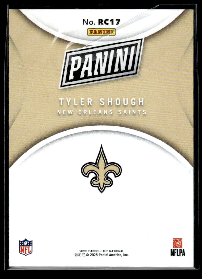2025 Panini The National #RC17 Tyler Shough Silver Pack Blue #/50