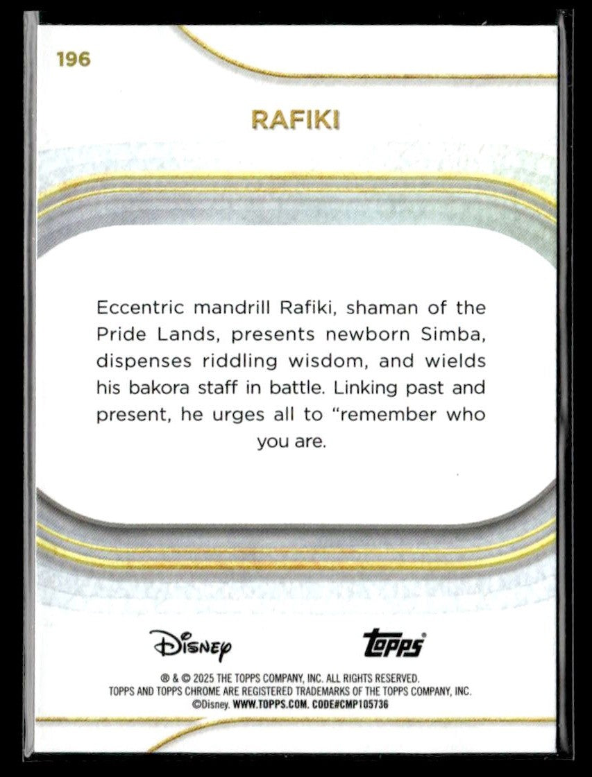 π Rafiki β 2025 Topps Chrome Disney #196 π