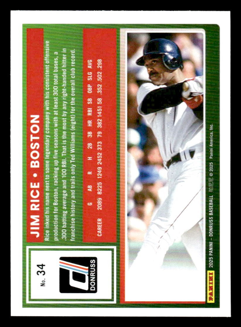 2025 Donruss #34 Jim Rice