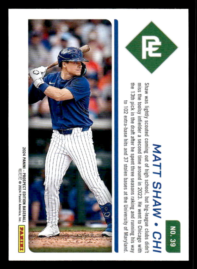 2024 Panini Prospect Edition #39 Matt Shaw