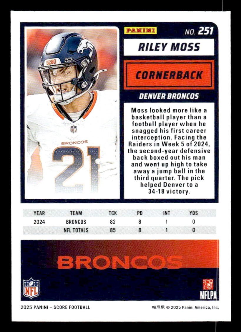 2025 Score #251 Riley Moss