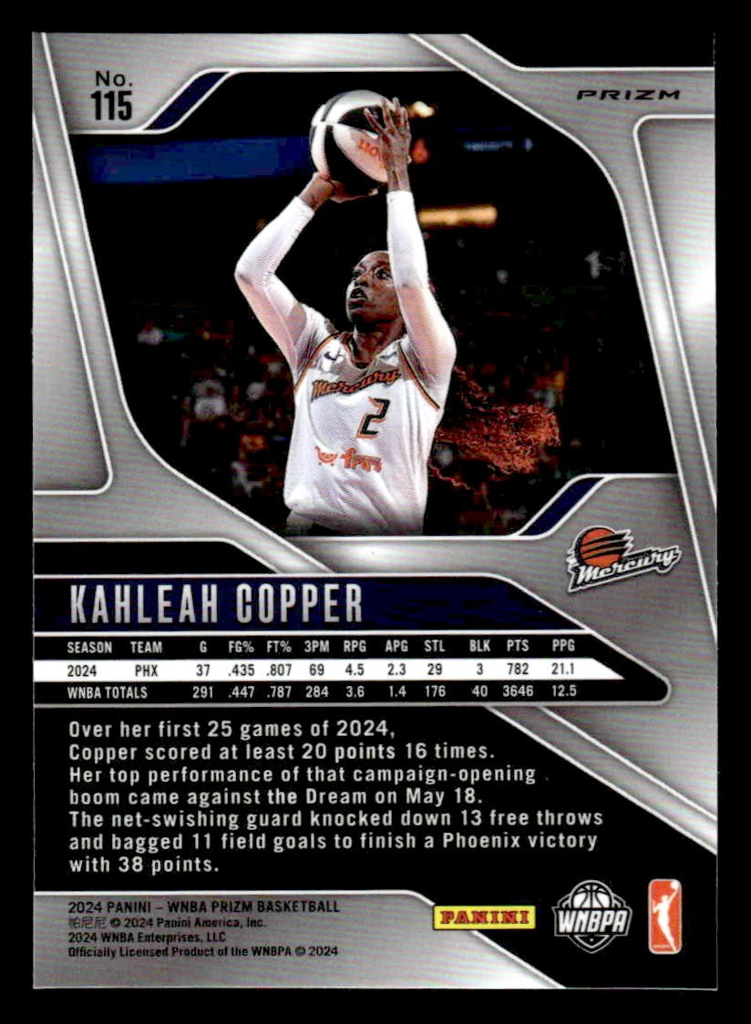 2024 Panini Prizm WNBA #115 Kahleah Copper Ice Prizms