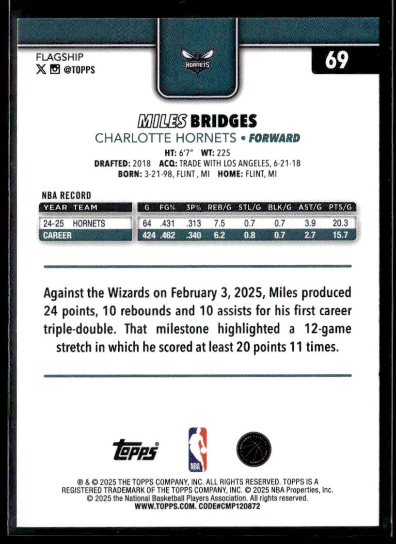 2025-26 Topps #69 Miles Bridges
