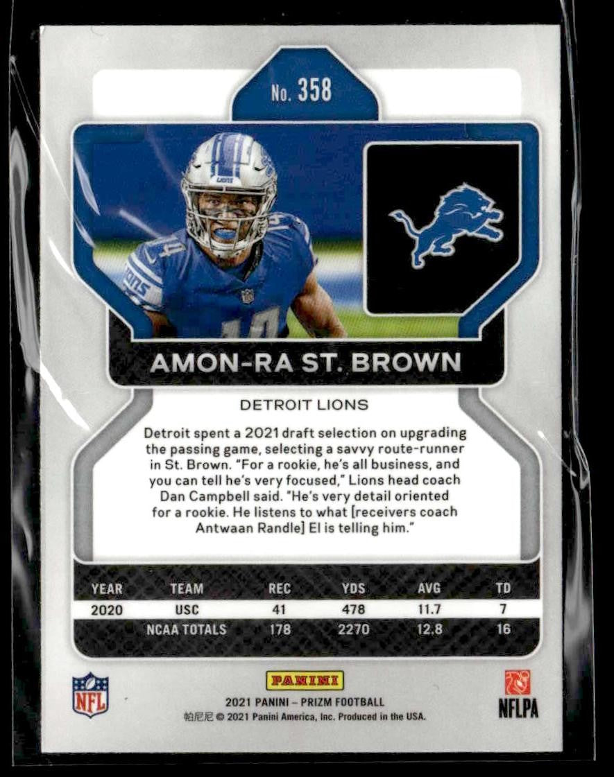 2021 Panini Prizm #358 Amon-Ra St. Brown