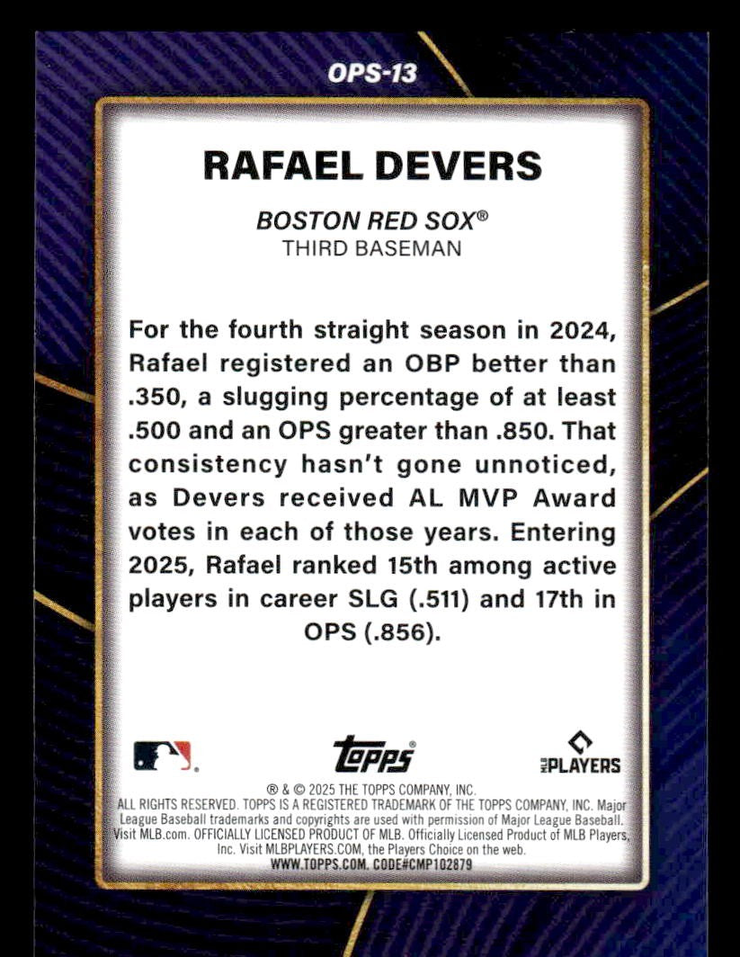 2025 Topps #OPS-13 Rafael Devers OPS Leaders
