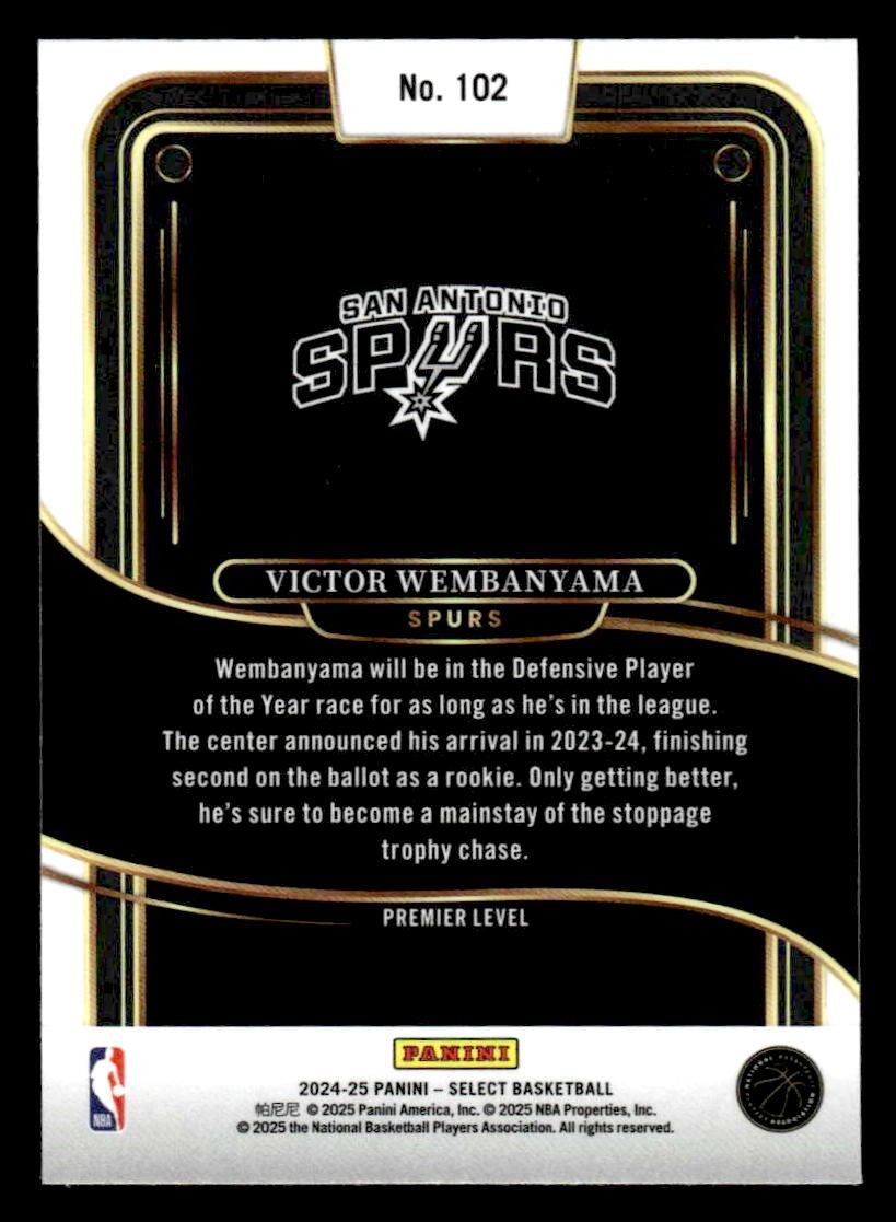 2024-25 Panini Select #102 Victor Wembanyama