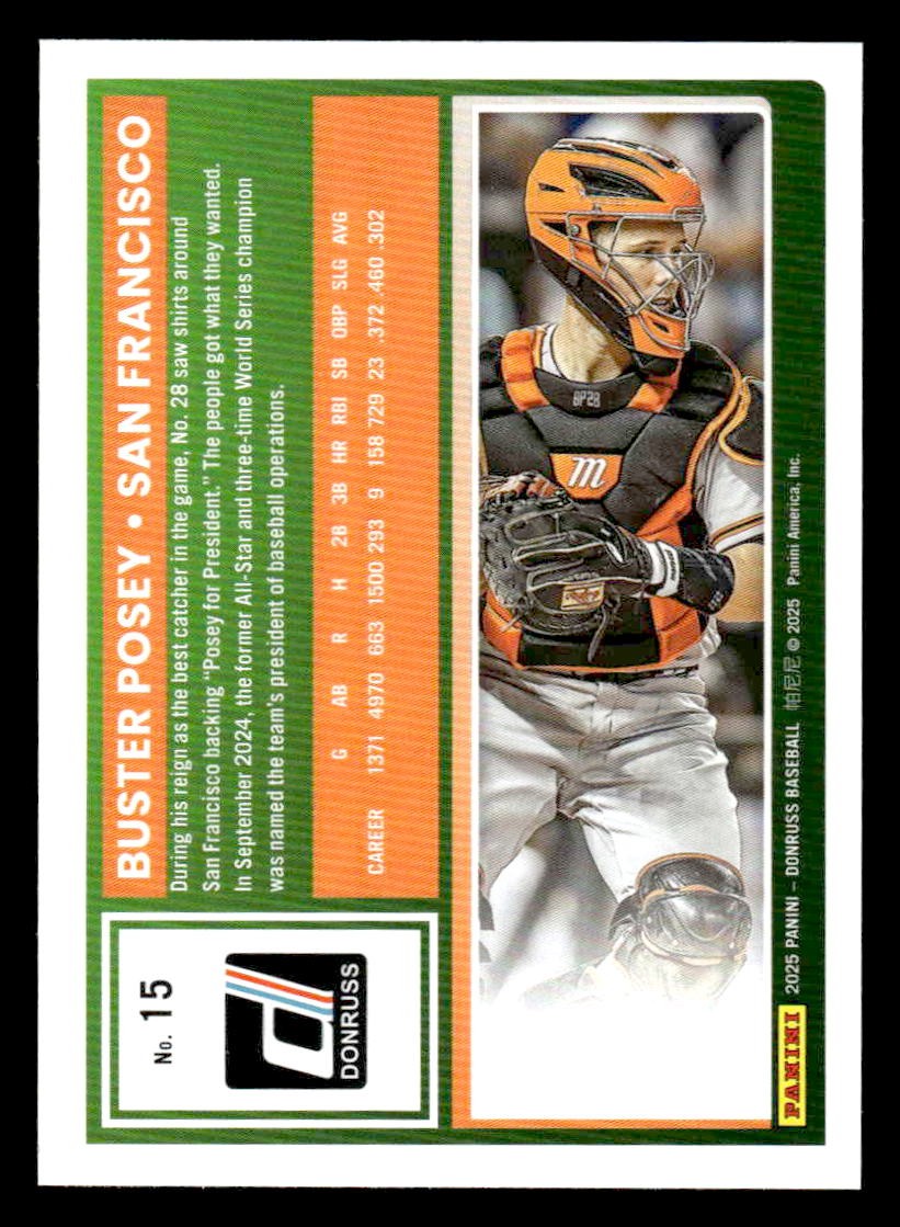 2025 Donruss #15 Buster Posey