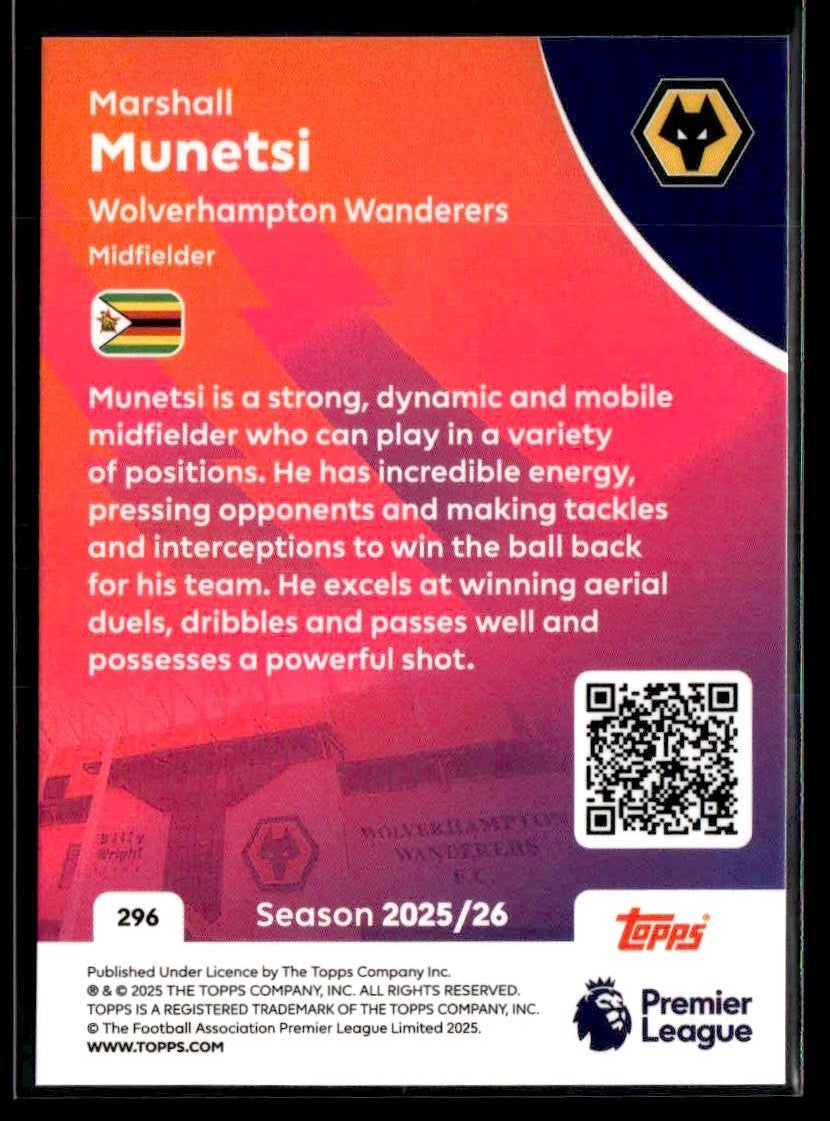 2025-26 Topps Premier League #296 Marshall Munetsi