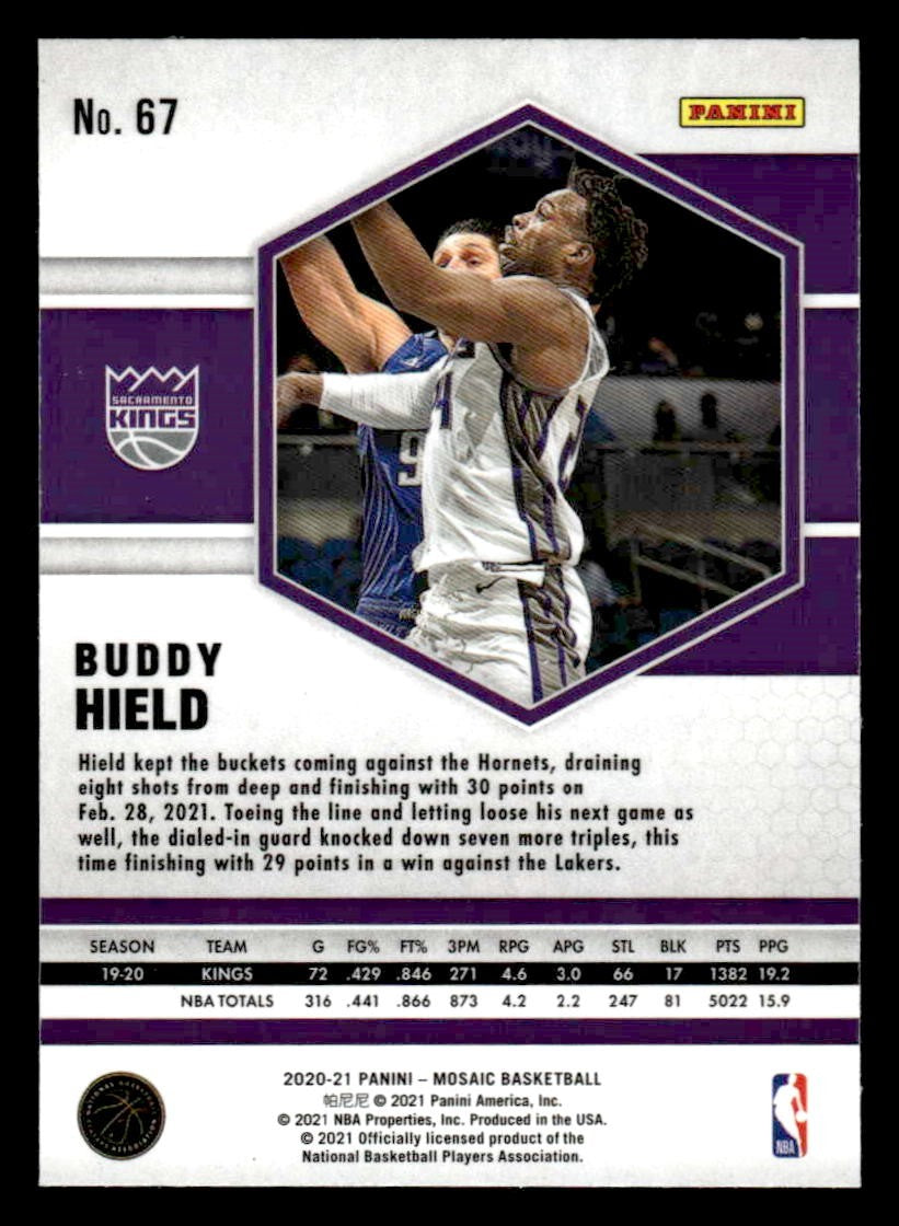 2020-21 Panini Mosaic #67 Buddy Hield