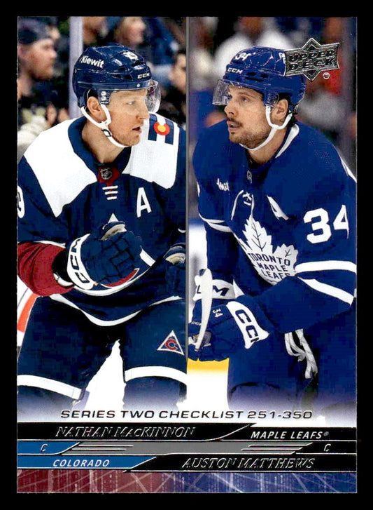 2024-25 Upper Deck #449 Nathan MacKinnon / Auston Matthews