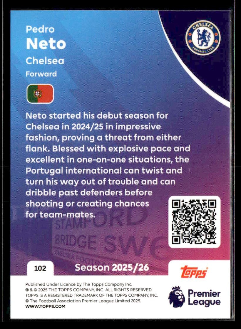 2025-26 Topps Premier League #102 Pedro Neto