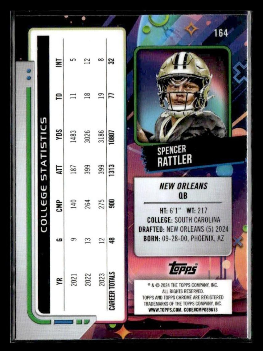 2024 Topps Chrome Cosmic #164 Spencer Rattler