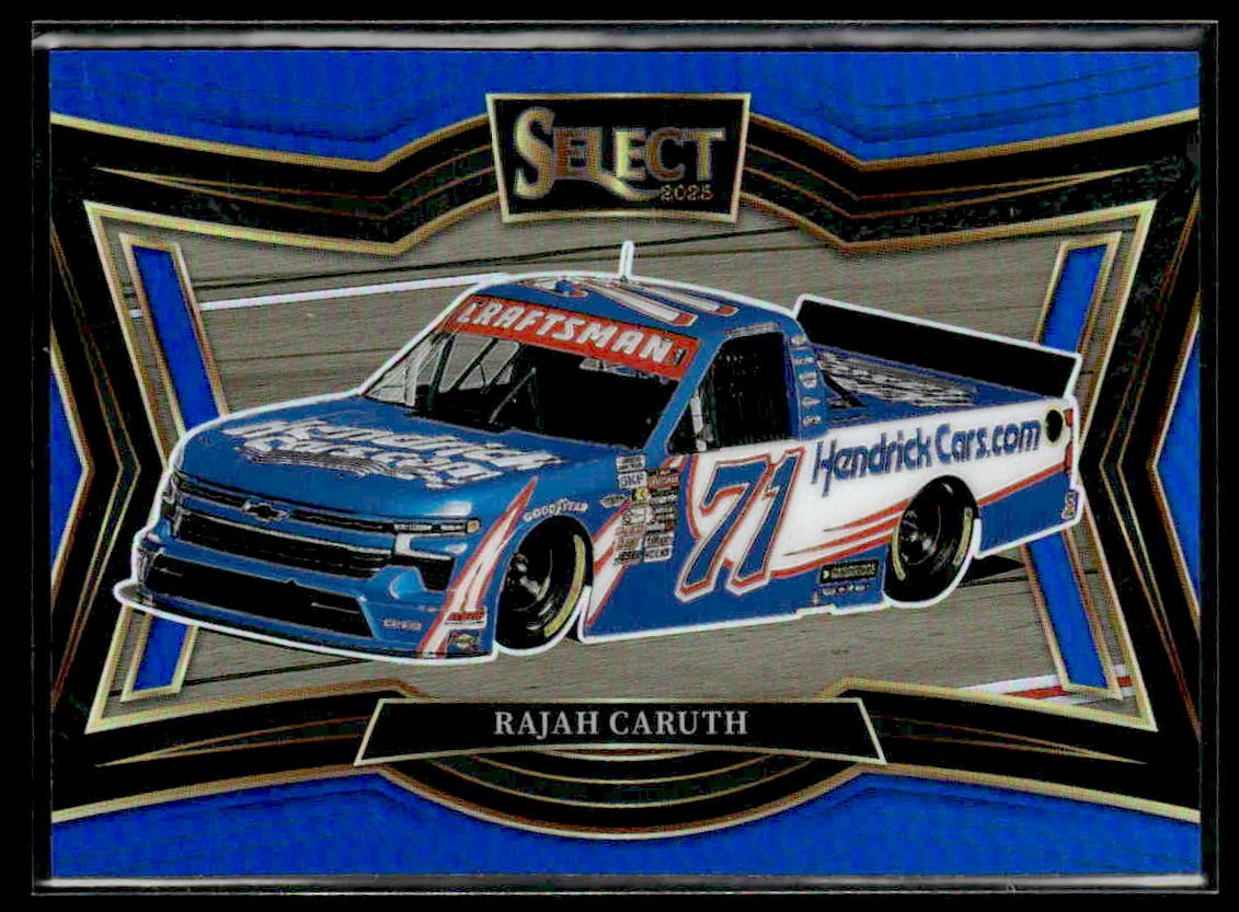 2025 Panini Select #126 Rajah Caruth Blue Prizms #/175