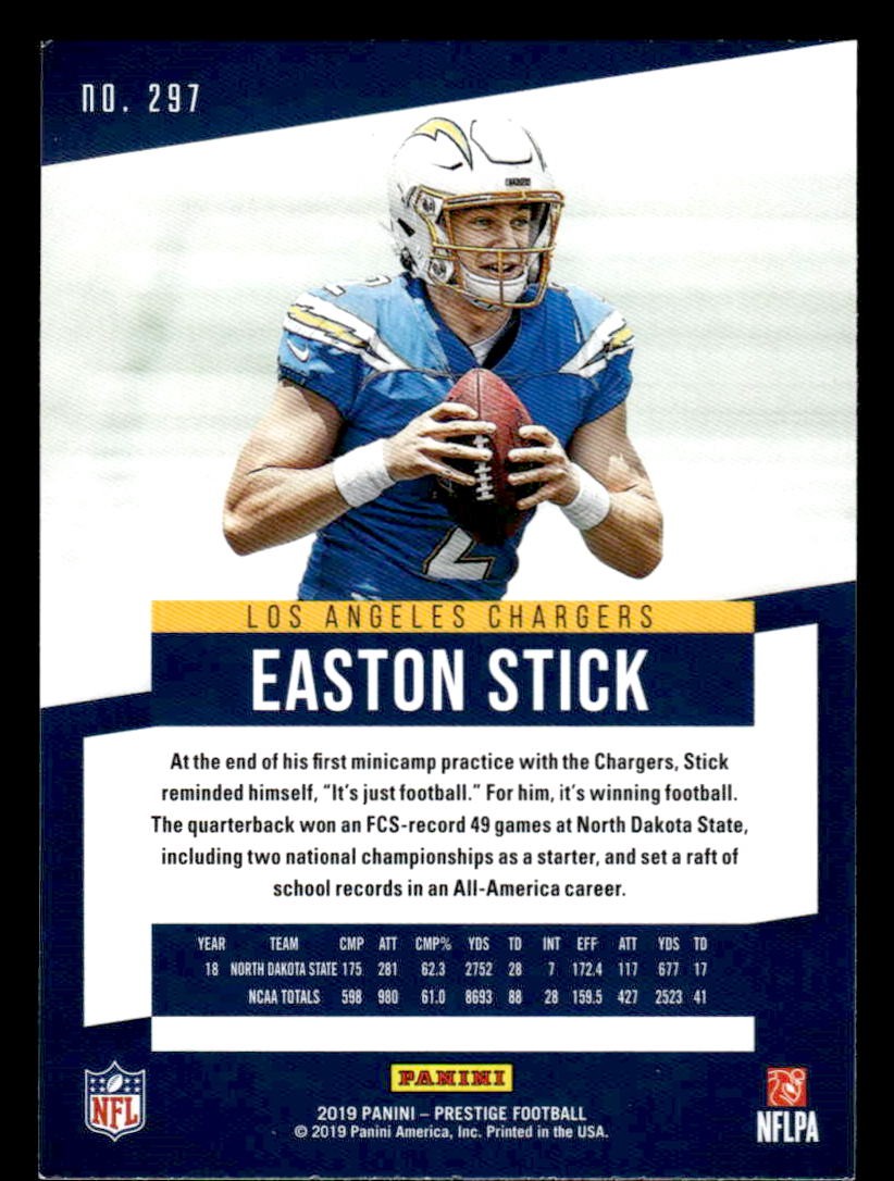 2019 Panini Prestige #297 Easton Stick Xtra Points Green