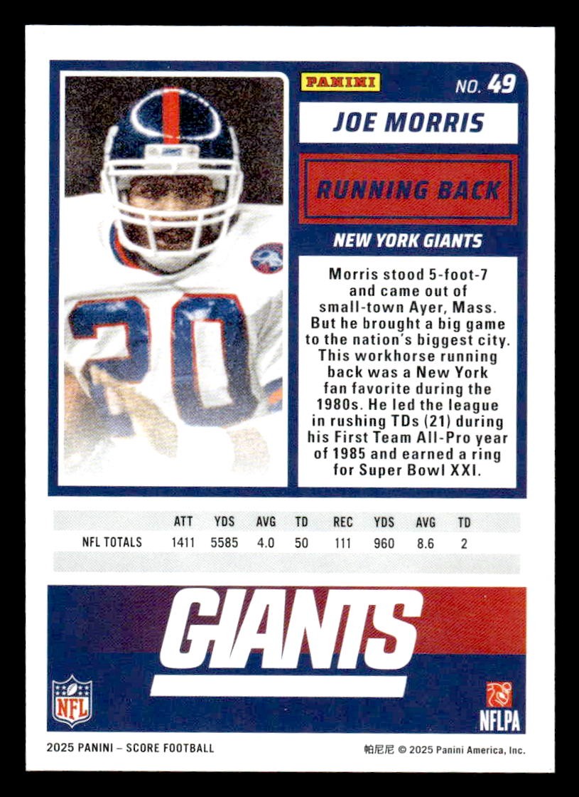 2025 Score #49 Joe Morris