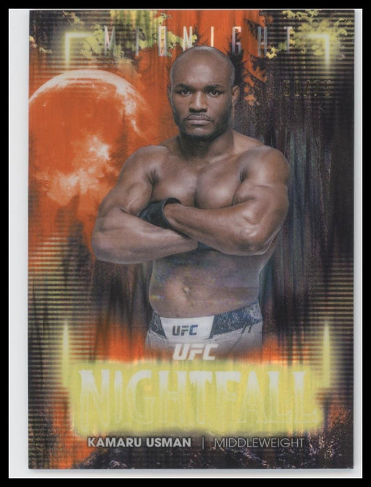 2025 Topps Midnight UFC #NF-14 Kamaru Usman Nightfall Dusk