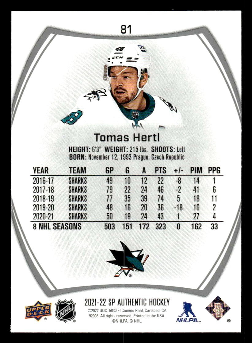 2021-22 SP #81 Tomas Hertl
